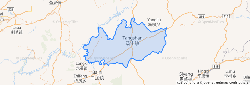Mapa de ubicacion de Shiqian.