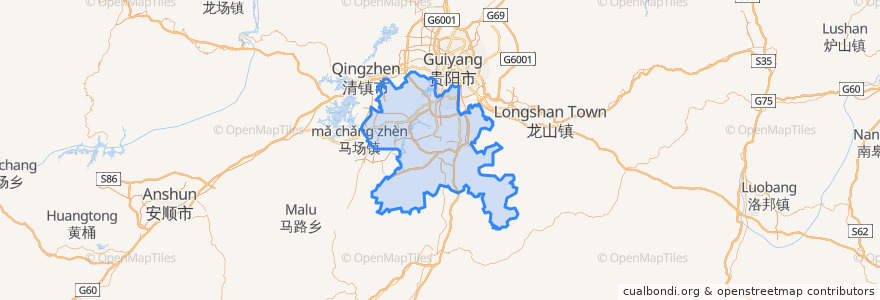 Mapa de ubicacion de Huaxi.