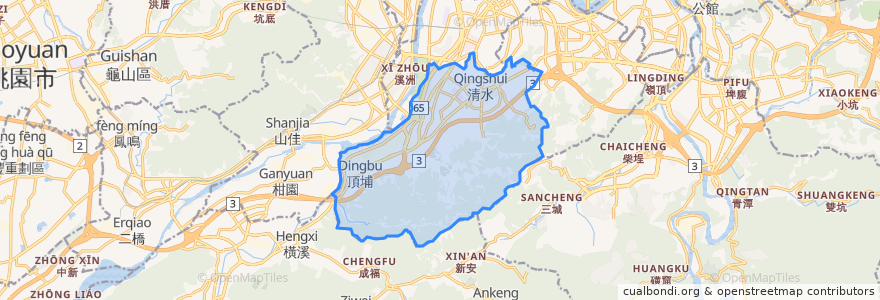 Mapa de ubicacion de 土城區.