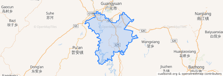 Mapa de ubicacion de 자오화구.