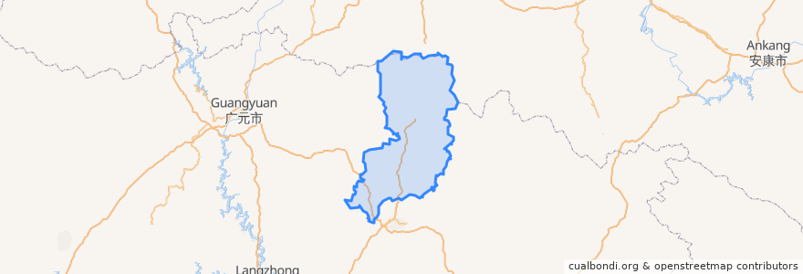 Mapa de ubicacion de Contea di Nanjiang.