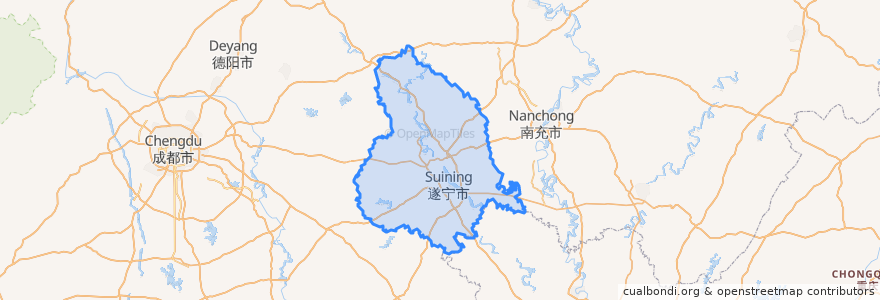 Mapa de ubicacion de Suining.