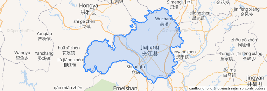 Mapa de ubicacion de Jiajiang County.