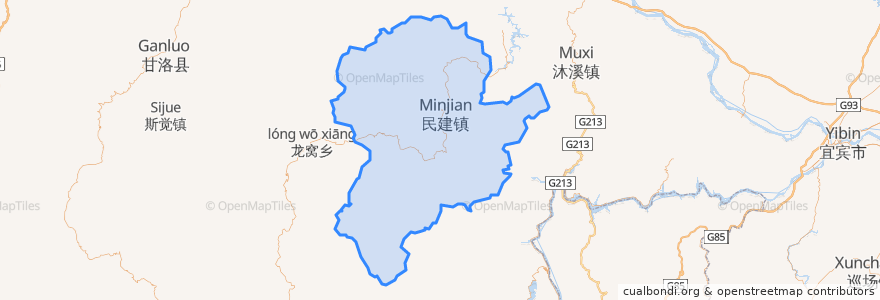 Mapa de ubicacion de 马边彝族自治县.
