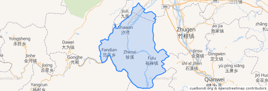 Mapa de ubicacion de Shawan District.