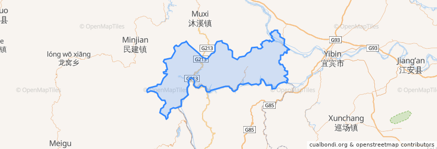 Mapa de ubicacion de 屏山县.