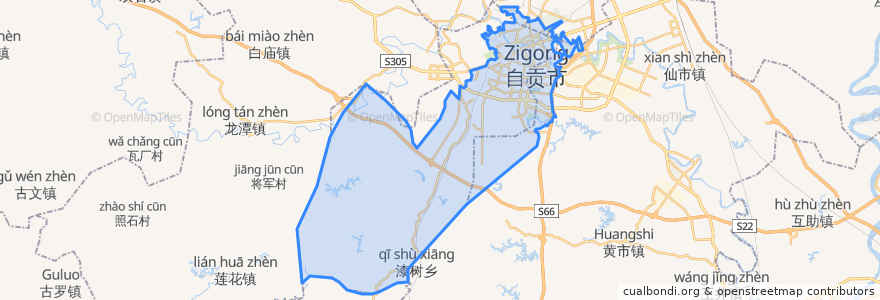 Mapa de ubicacion de Ziliujin District.
