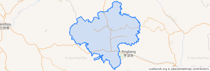 Mapa de ubicacion de Guyuan City.