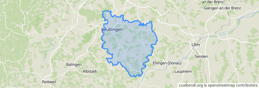 Mapa de ubicacion de Ройтлинген.