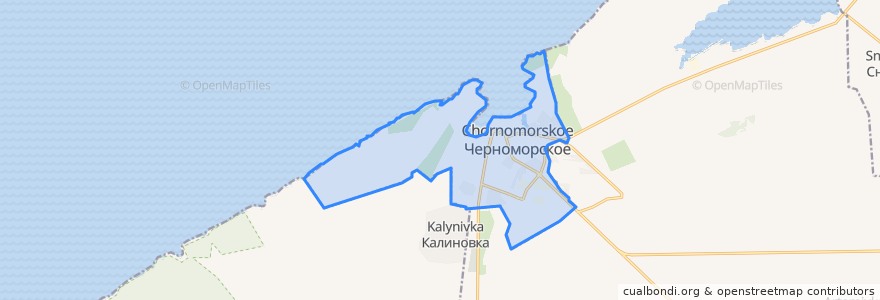 Mapa de ubicacion de Черноморское сельское поселение.