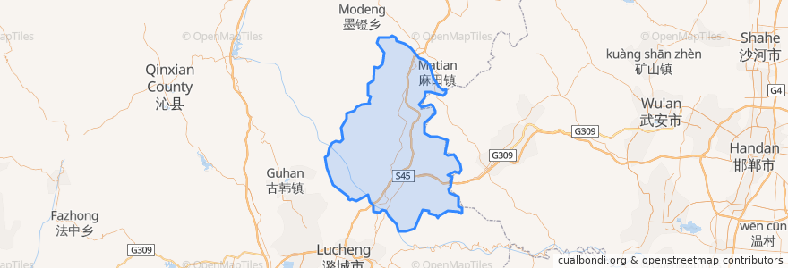 Mapa de ubicacion de 黎城县.