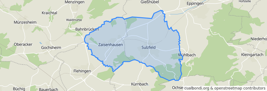 Mapa de ubicacion de Verwaltungsgemeinschaft Sulzfeld.