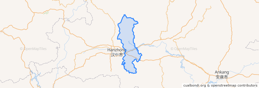 Mapa de ubicacion de Chenggu County.