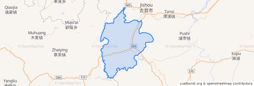 Mapa de ubicacion de 펑황현.