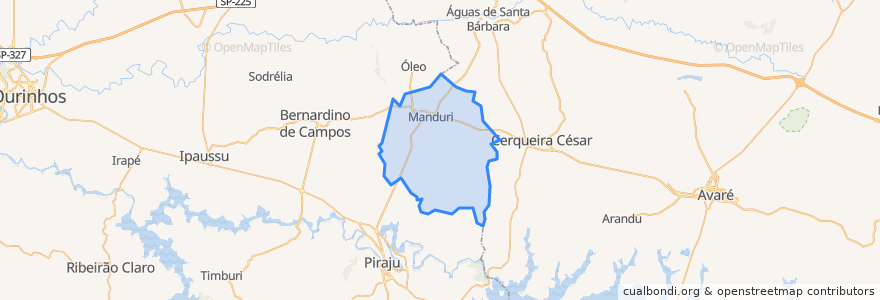 Mapa de ubicacion de Manduri.