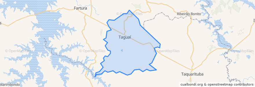 Mapa de ubicacion de Taguaí.