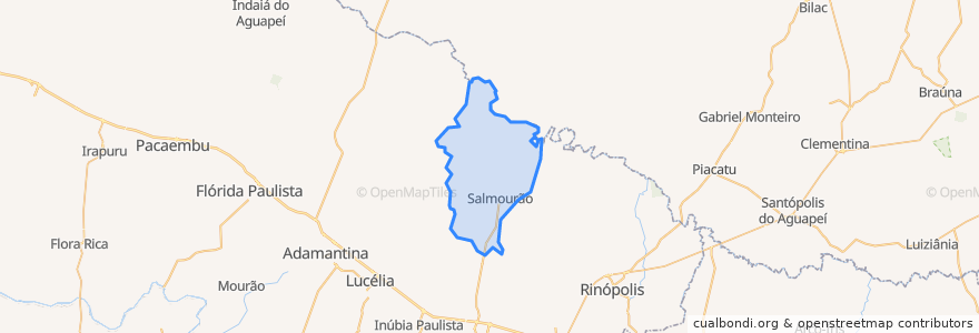 Mapa de ubicacion de Salmourão.