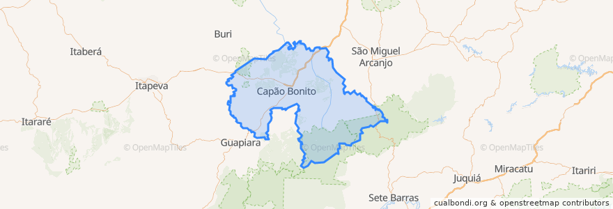 Mapa de ubicacion de Capão Bonito.