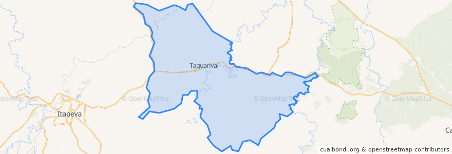 Mapa de ubicacion de Taquarivaí.