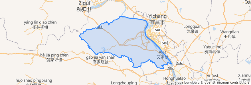 Mapa de ubicacion de Dianjun District.