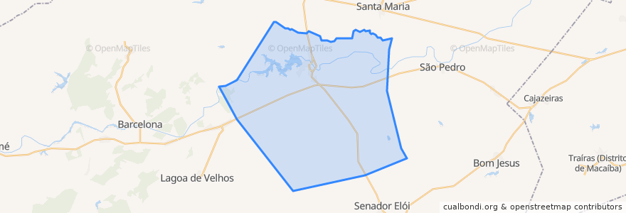 Mapa de ubicacion de São Paulo do Potengi.