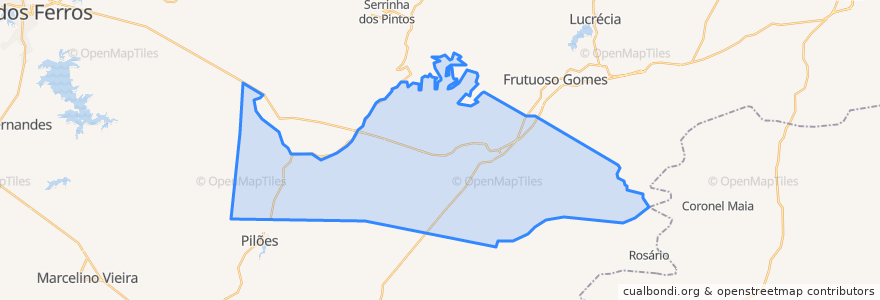 Mapa de ubicacion de Antônio Martins.