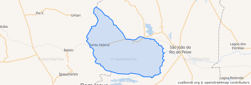 Mapa de ubicacion de Santa Helena.