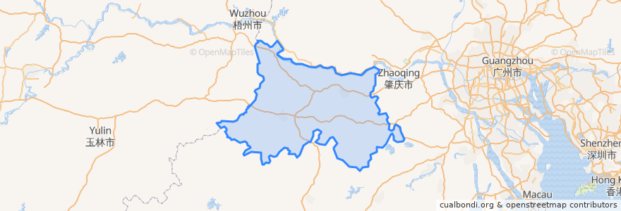 Mapa de ubicacion de Yunfu.