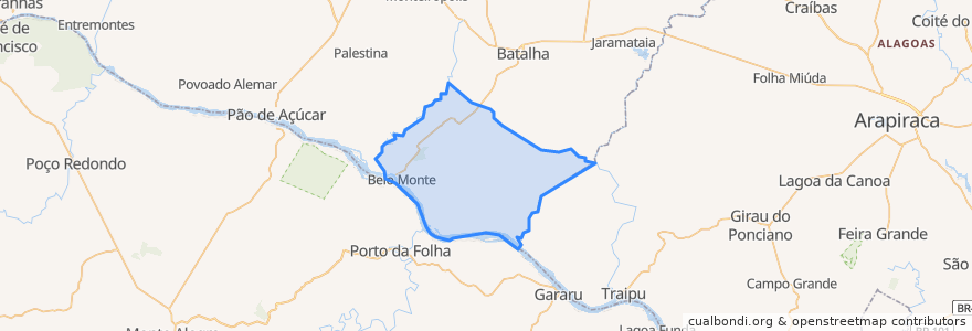 Mapa de ubicacion de Belo Monte.
