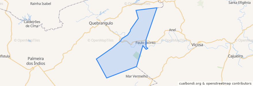 Mapa de ubicacion de Paulo Jacinto.