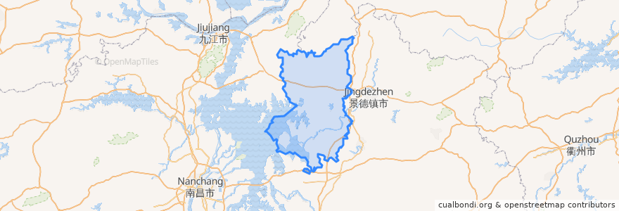 Mapa de ubicacion de Poyang.