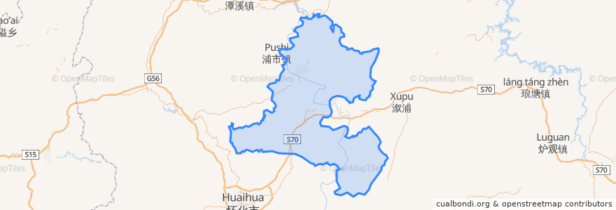 Mapa de ubicacion de Chenxi County.