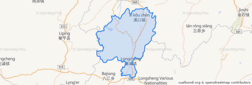 Mapa de ubicacion de 通道侗族自治县.