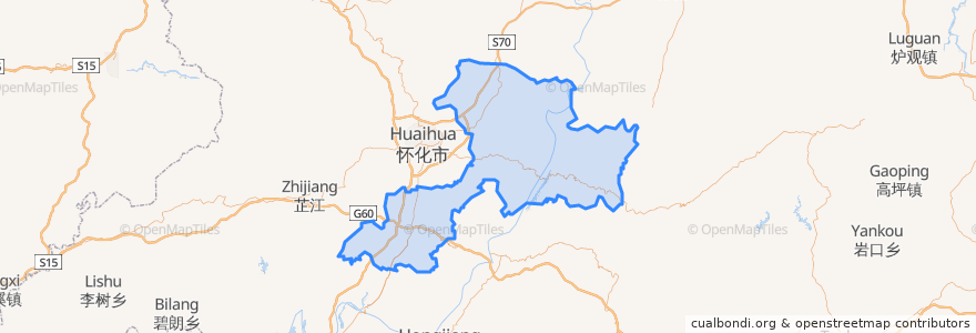 Mapa de ubicacion de 中方县.
