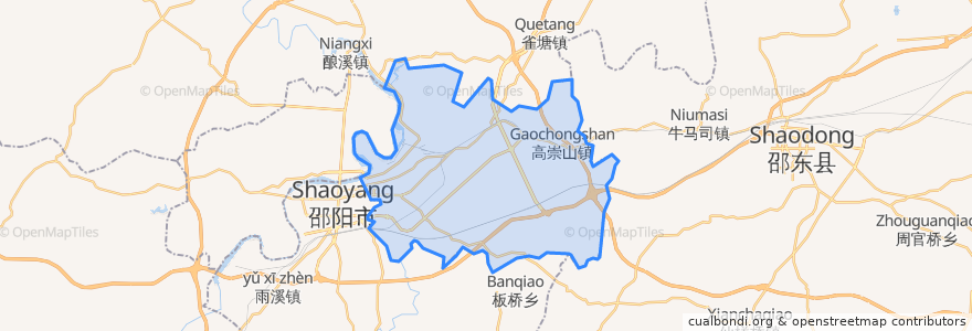 Mapa de ubicacion de Shuangqing.