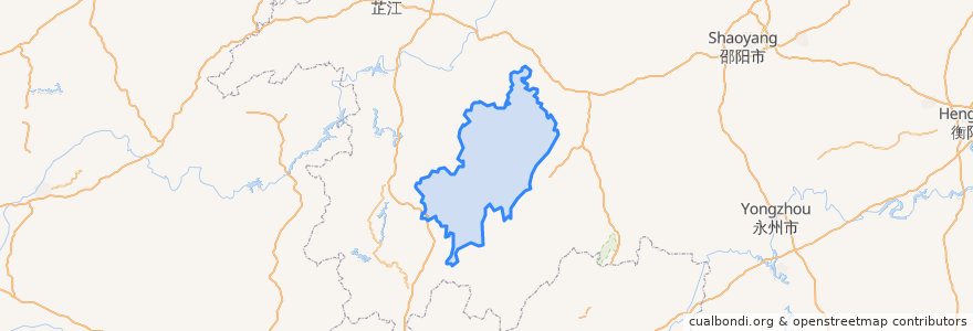 Mapa de ubicacion de Suining County.