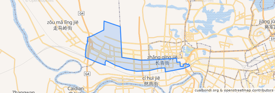 Mapa de ubicacion de Changking Subdistrict.
