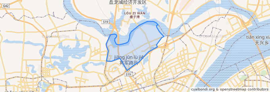 Mapa de ubicacion de 将军路街道.
