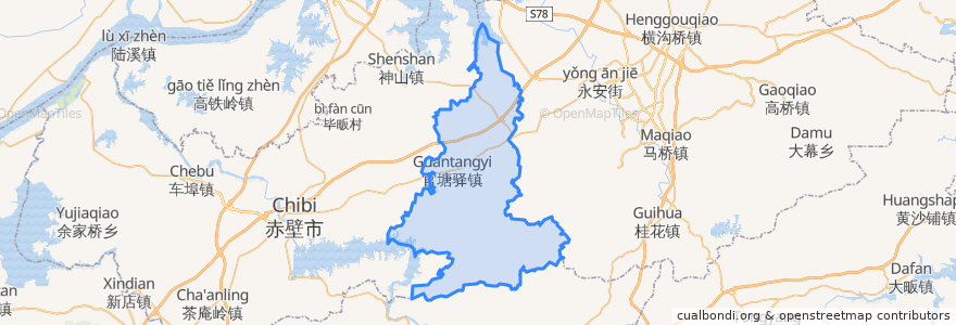 Mapa de ubicacion de Guantangyi.