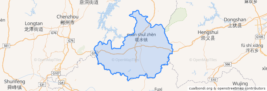 Mapa de ubicacion de Rucheng County.