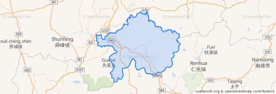 Mapa de ubicacion de Lechang.
