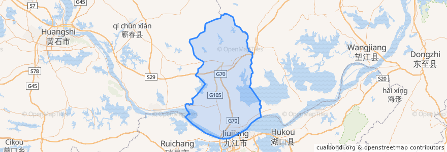 Mapa de ubicacion de 黄梅县.