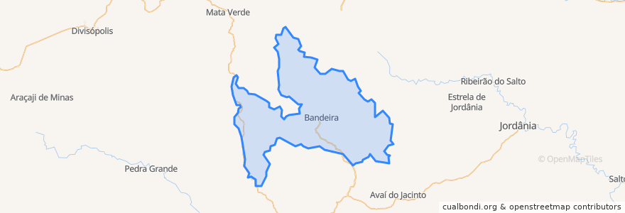Mapa de ubicacion de Bandeira.