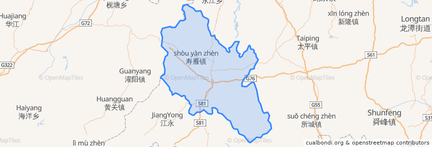Mapa de ubicacion de Dao.
