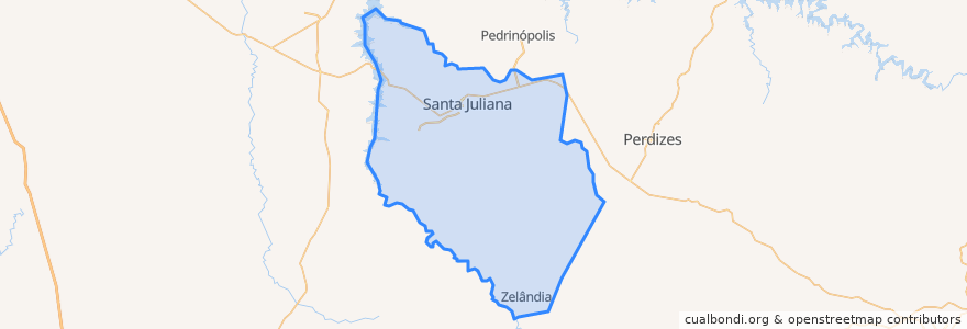 Mapa de ubicacion de Santa Juliana.