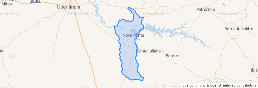 Mapa de ubicacion de Nova Ponte.