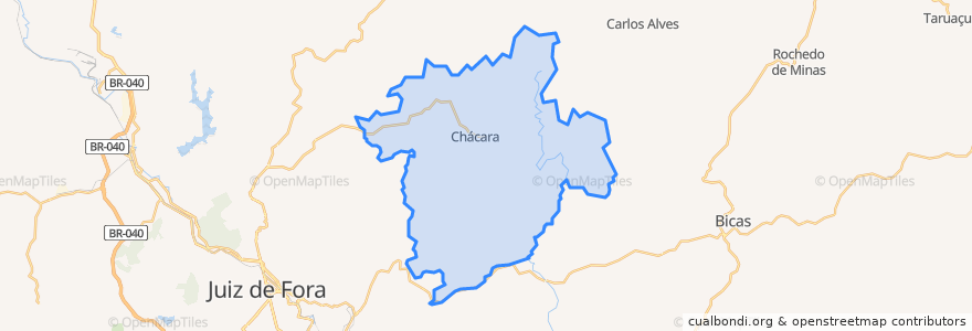 Mapa de ubicacion de Chácara.