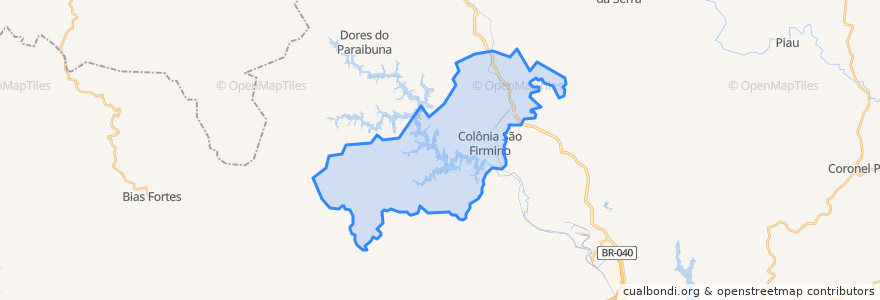 Mapa de ubicacion de Ewbank da Câmara.