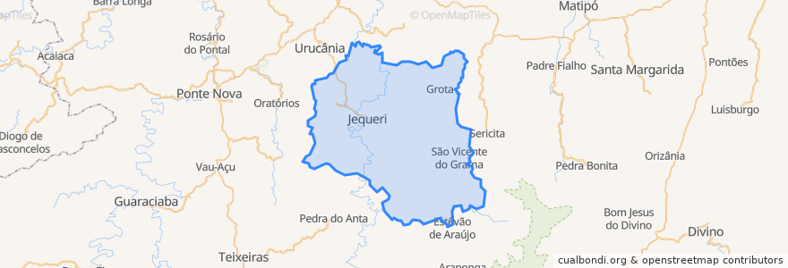 Mapa de ubicacion de Jequeri.