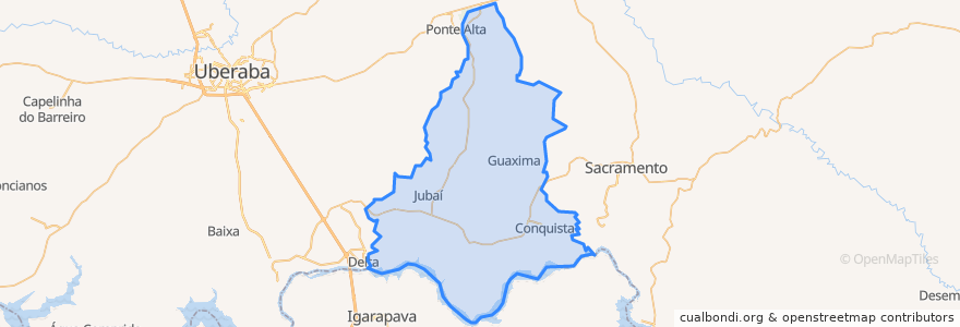 Mapa de ubicacion de Conquista.
